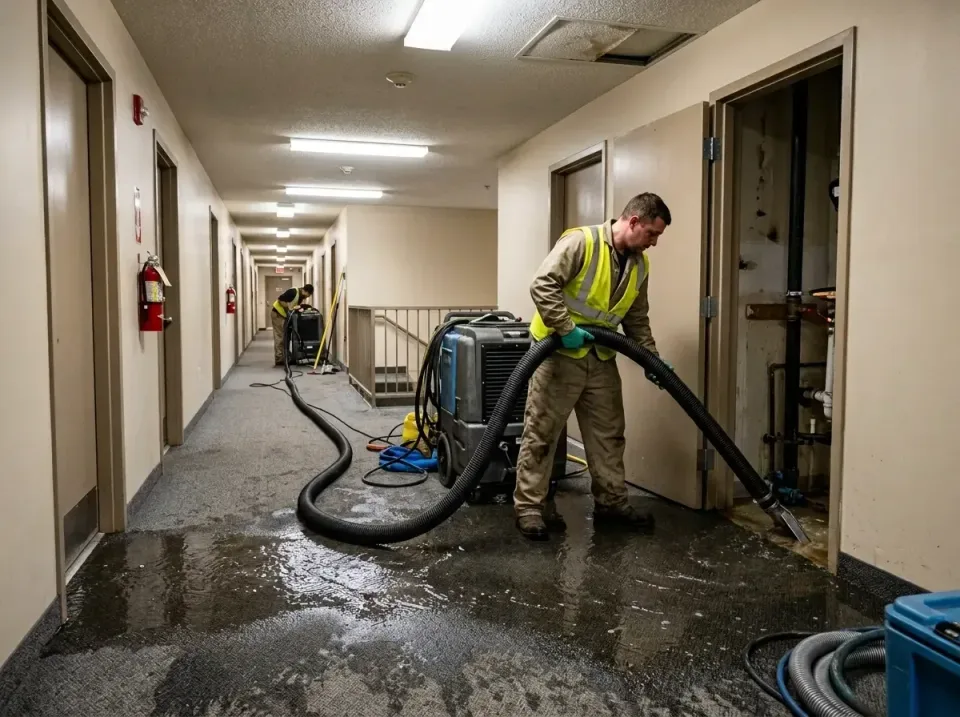 multi-unit-apartment-hallway-f-005 — frequently asked questions, Emergency Burst Pipe Water Extraction & Removal in Moss Bea…